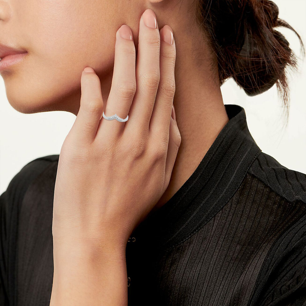V Shape Designer Lab Grown Diamond Ring