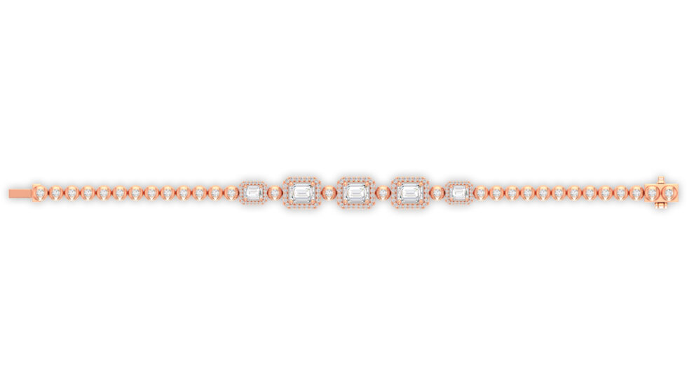 DESIGNER EMERALD LAB GROWN DIAMOND BRACELET