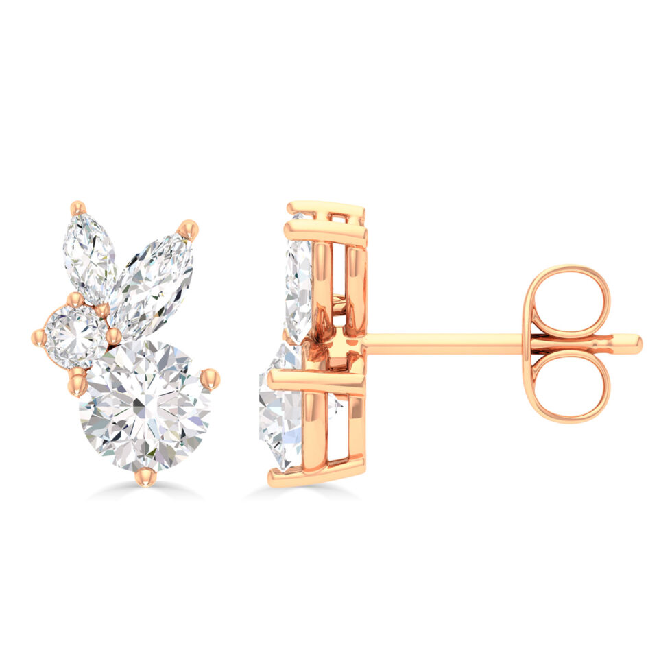 MAN MADE DIAMOND DESIGNER EARRINGS