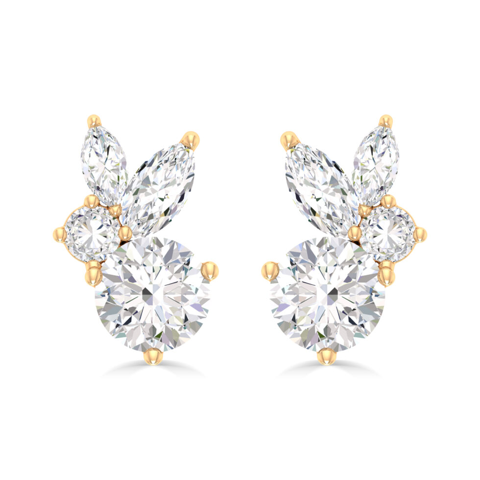 MAN MADE DIAMOND DESIGNER EARRINGS
