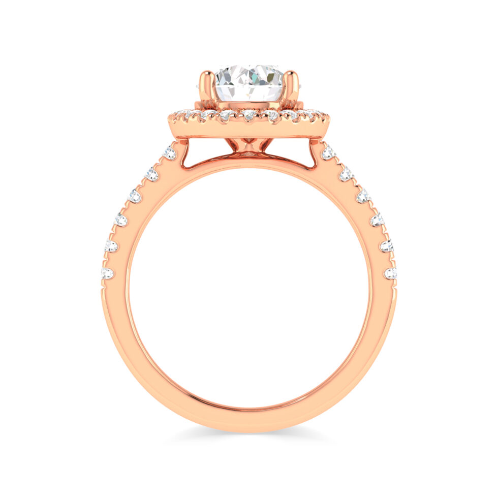 OVAL 2.50 CT HALO LAB GROWN DIAMOND RING