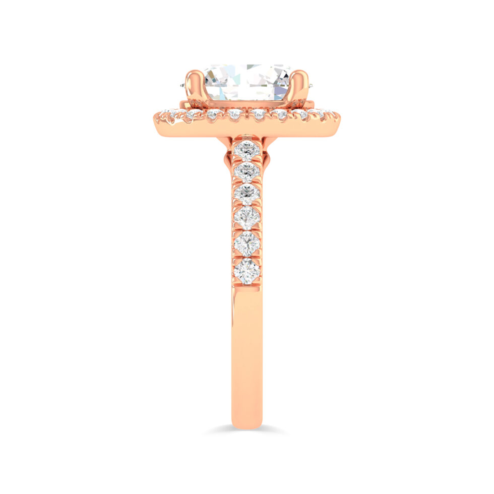 OVAL 2.50 CT HALO LAB GROWN DIAMOND RING