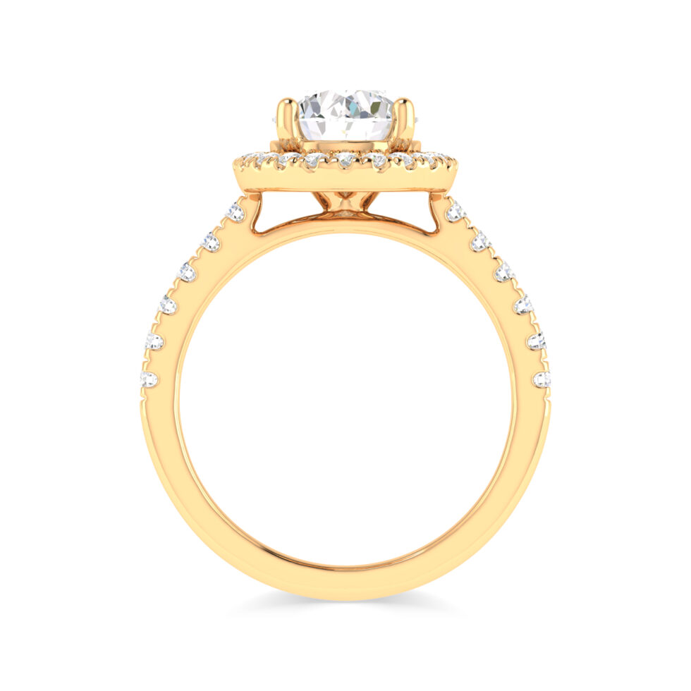OVAL 2.50 CT HALO LAB GROWN DIAMOND RING