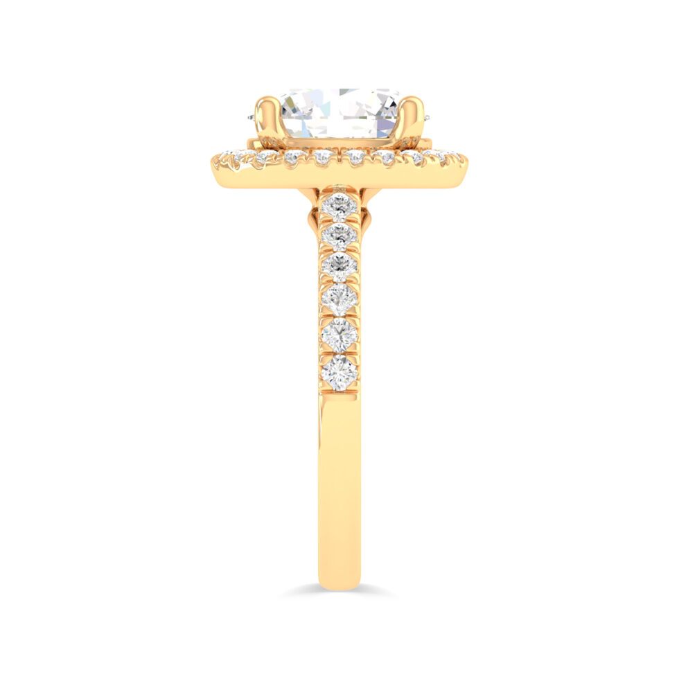 OVAL 2.50 CT HALO LAB GROWN DIAMOND RING