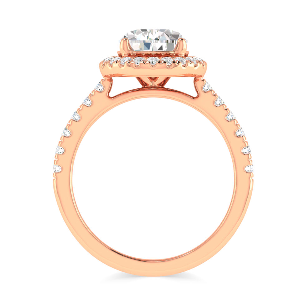 PEAR HALO LAB GROWN DIAMOND ENGAGEMENT RING