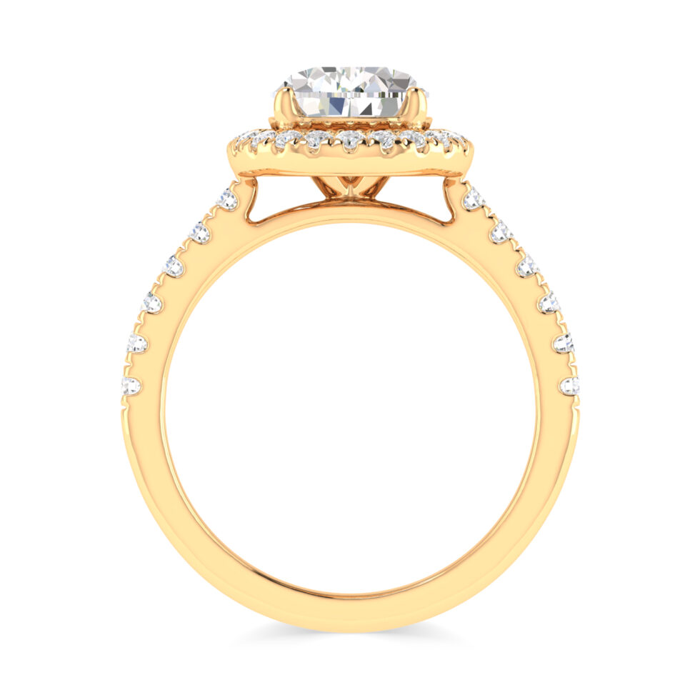 PEAR HALO LAB GROWN DIAMOND ENGAGEMENT RING
