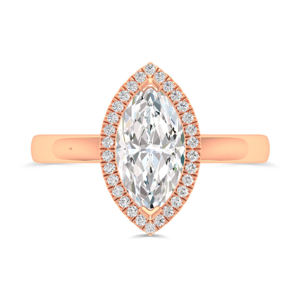 MARQUISE HALO ENGAGEMENT RING