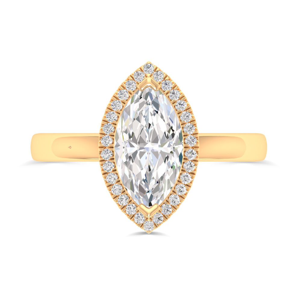 MARQUISE HALO ENGAGEMENT RING