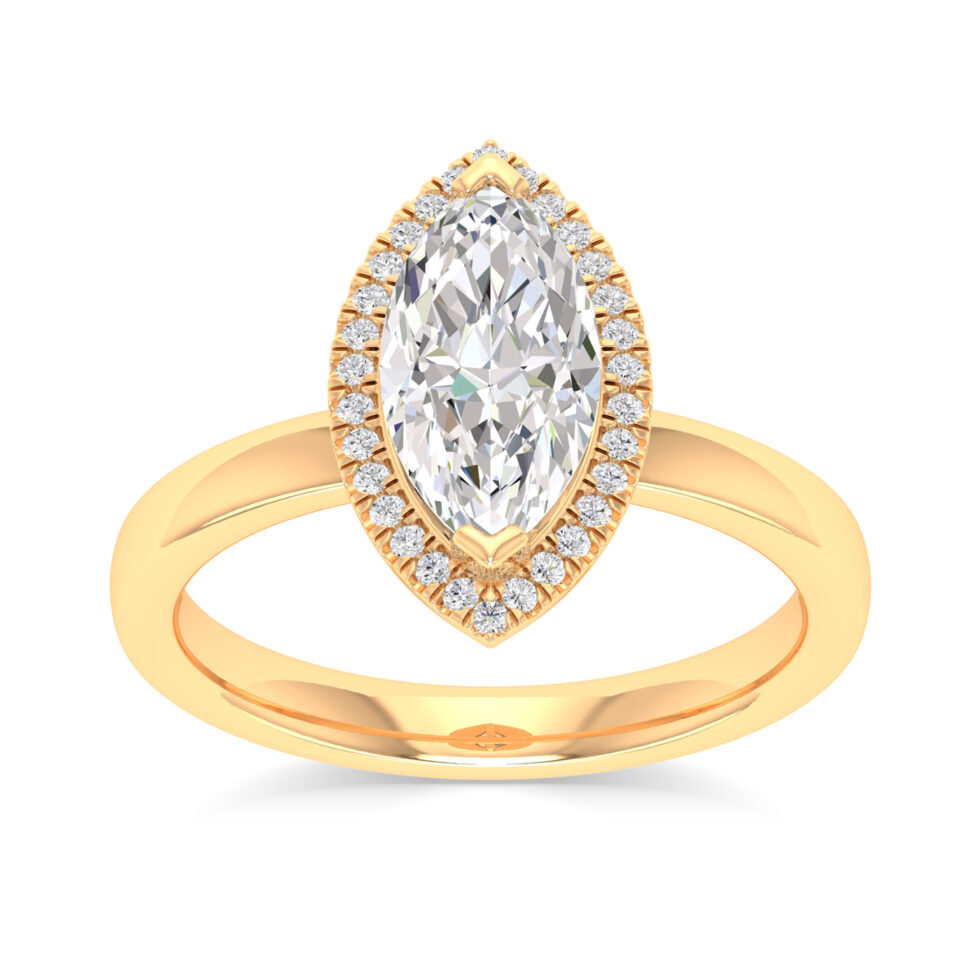 MARQUISE HALO ENGAGEMENT RING
