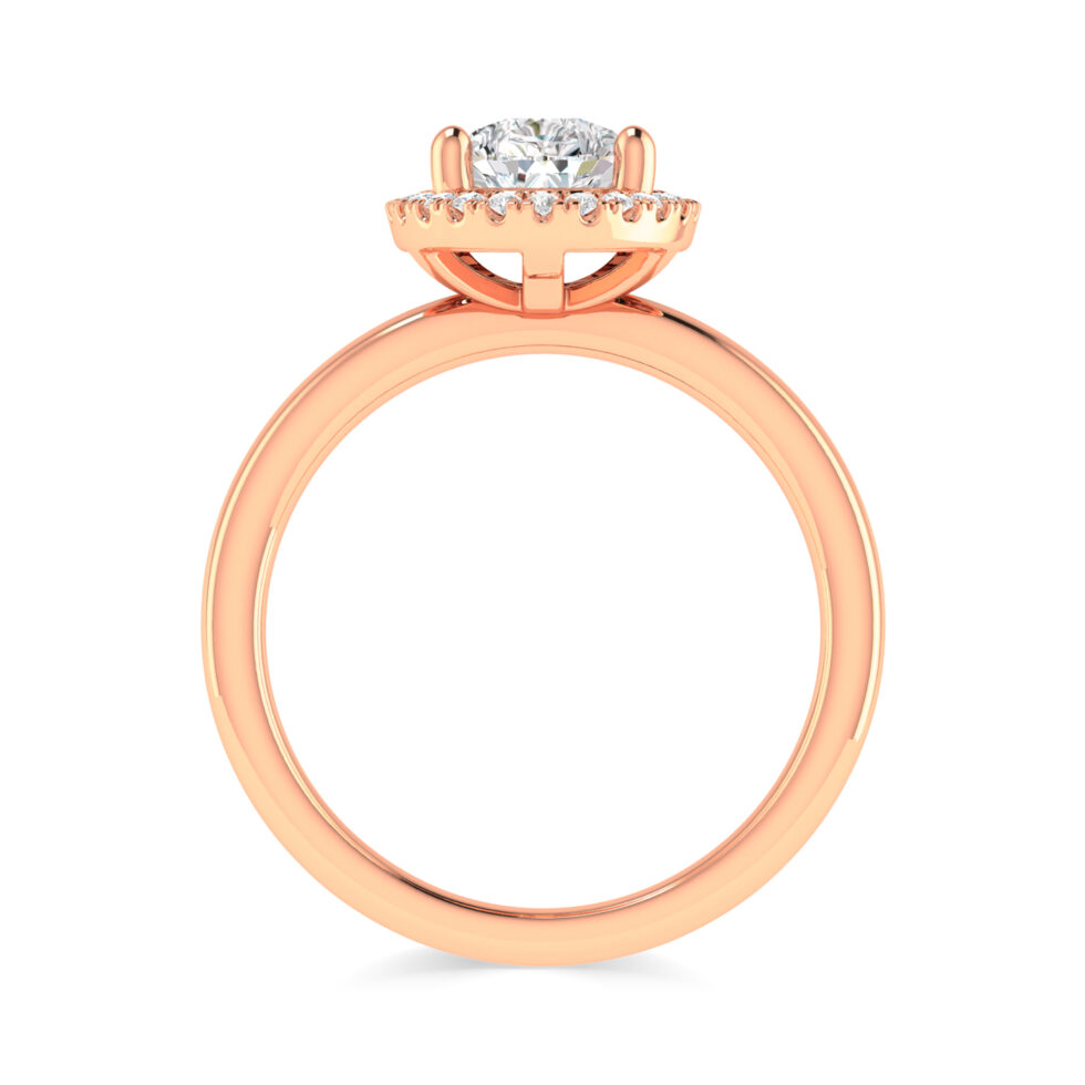 PEAR HALO ENGAGEMENT RING