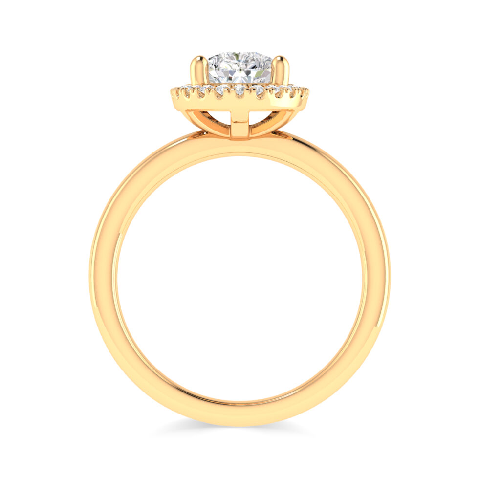 PEAR HALO ENGAGEMENT RING