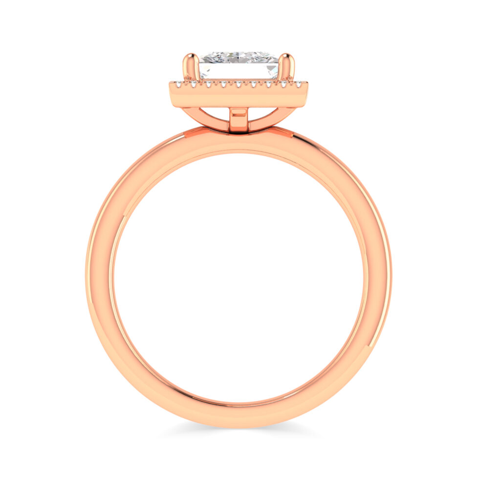 PRINCESS HALO ENGAGEMENT RING