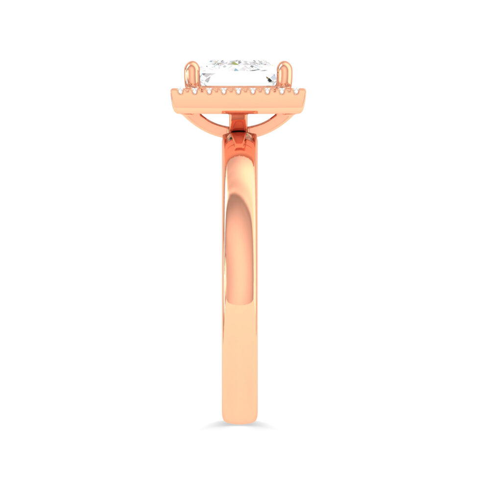 PRINCESS HALO ENGAGEMENT RING