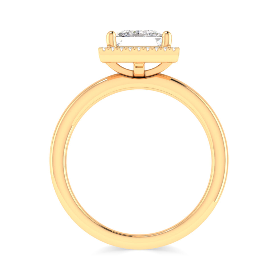 PRINCESS HALO ENGAGEMENT RING