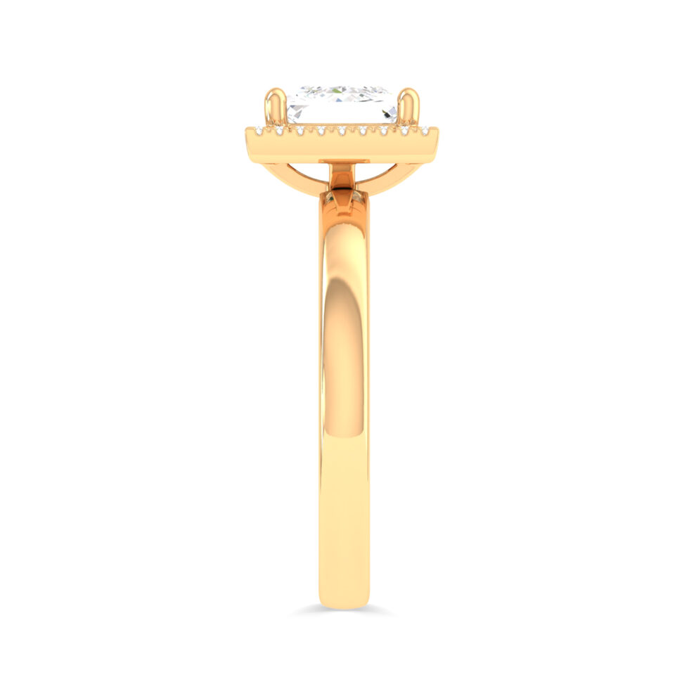PRINCESS HALO ENGAGEMENT RING
