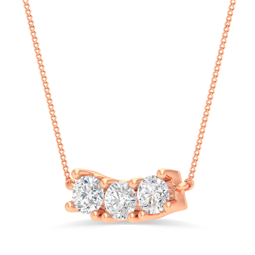 3 DIAMONDS PENDANT  LAB GROWN