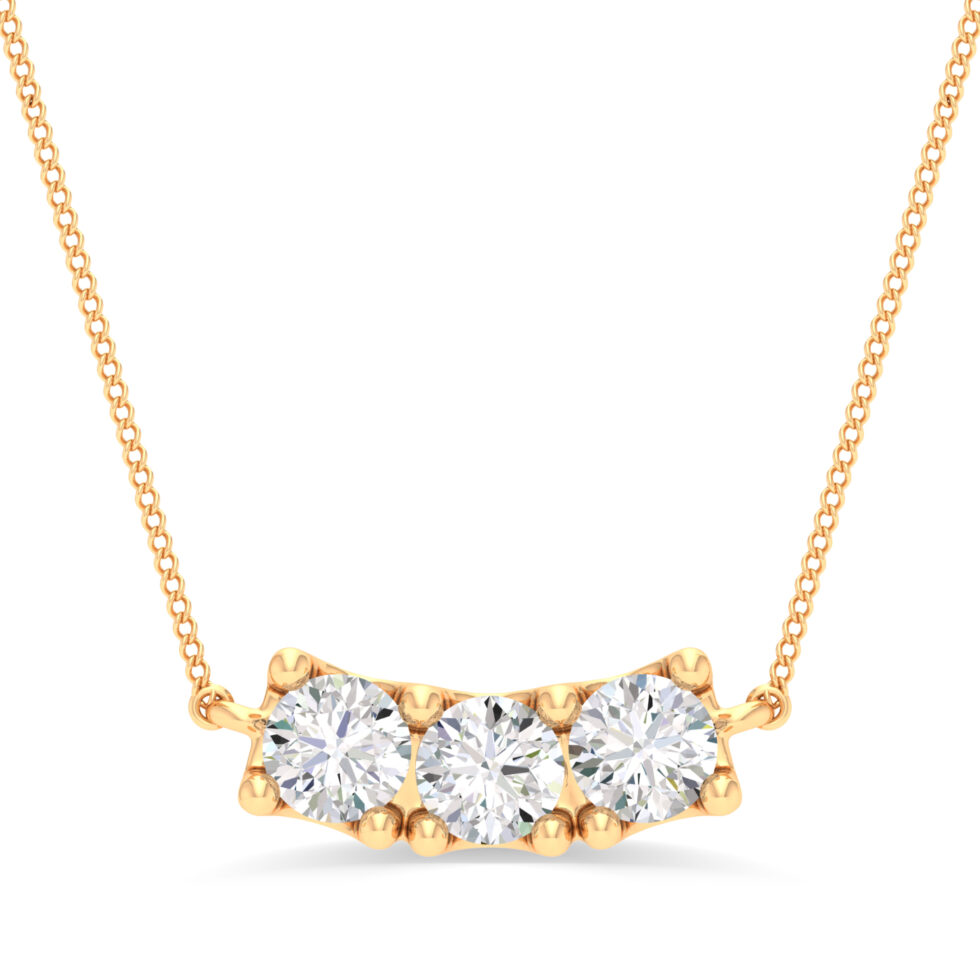 3 DIAMONDS PENDANT  LAB GROWN