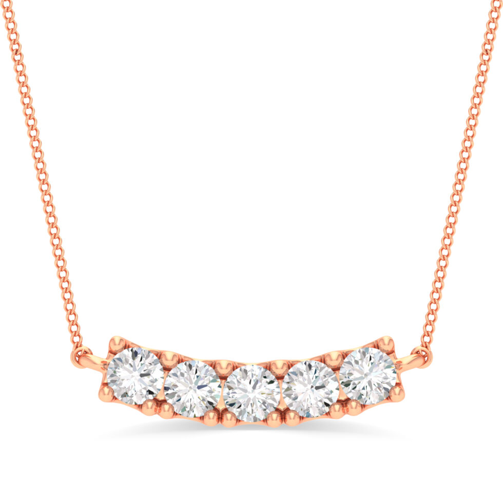 5 DIAMONDS PENDANT LAB GROWN