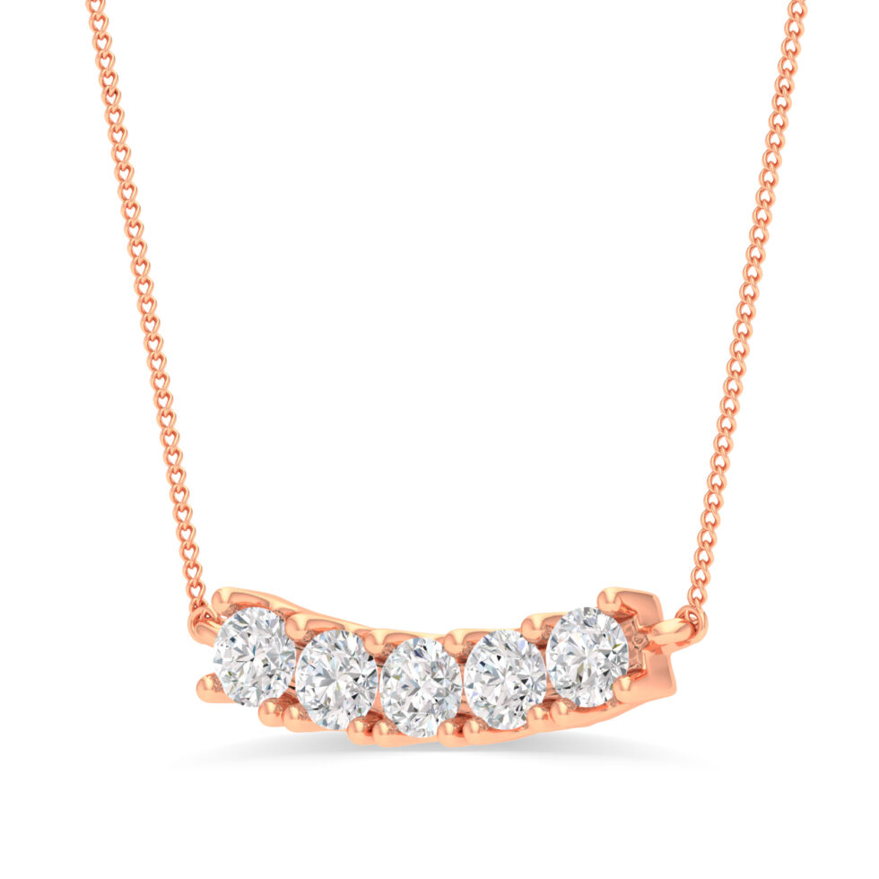 5 DIAMONDS PENDANT LAB GROWN