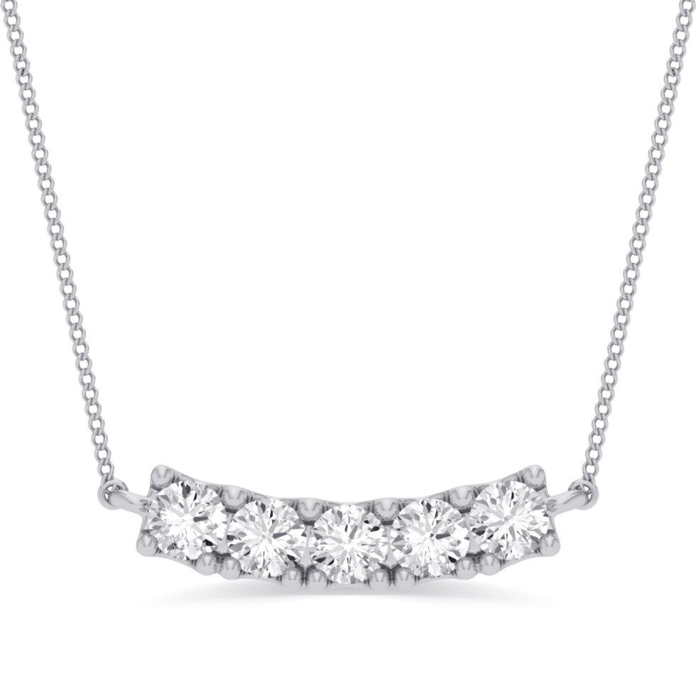 5 DIAMONDS PENDANT LAB GROWN
