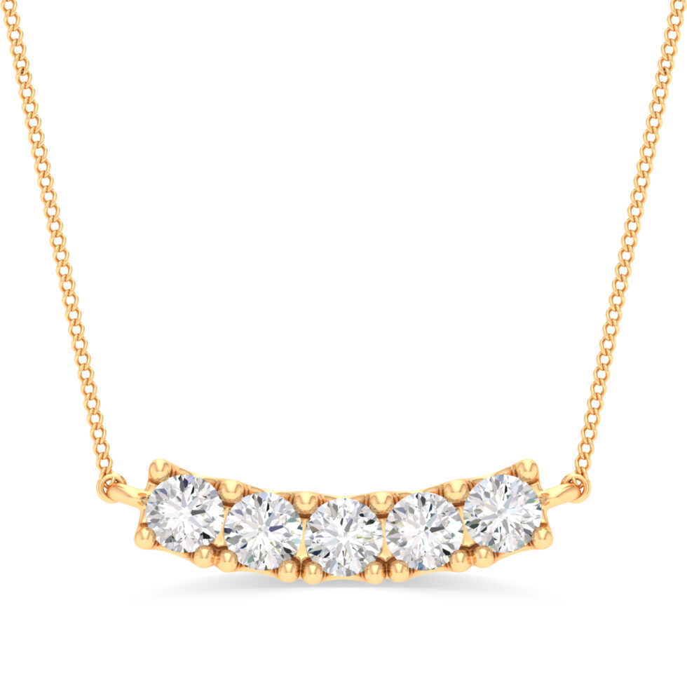 5 DIAMONDS PENDANT LAB GROWN