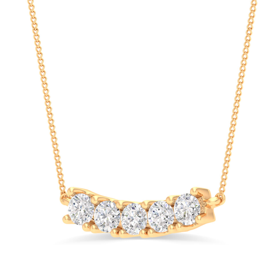 5 DIAMONDS PENDANT LAB GROWN