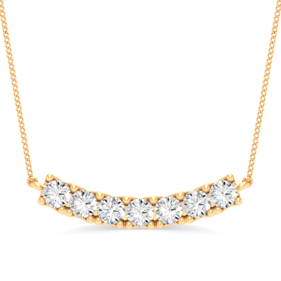 7 DIAMONDS PENDANT LAB GROWN