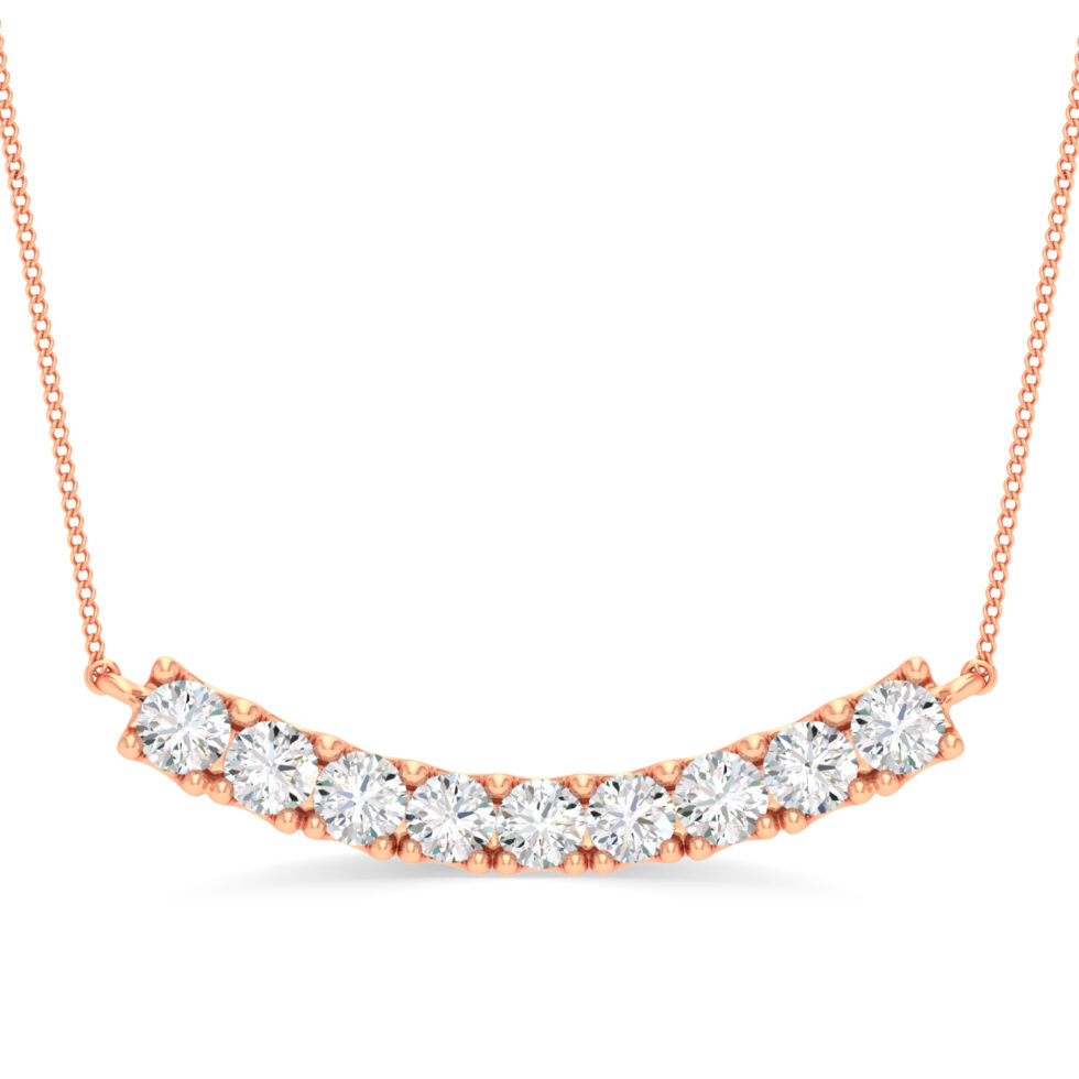9 DIAMONDS PENDANT LAB CREATED