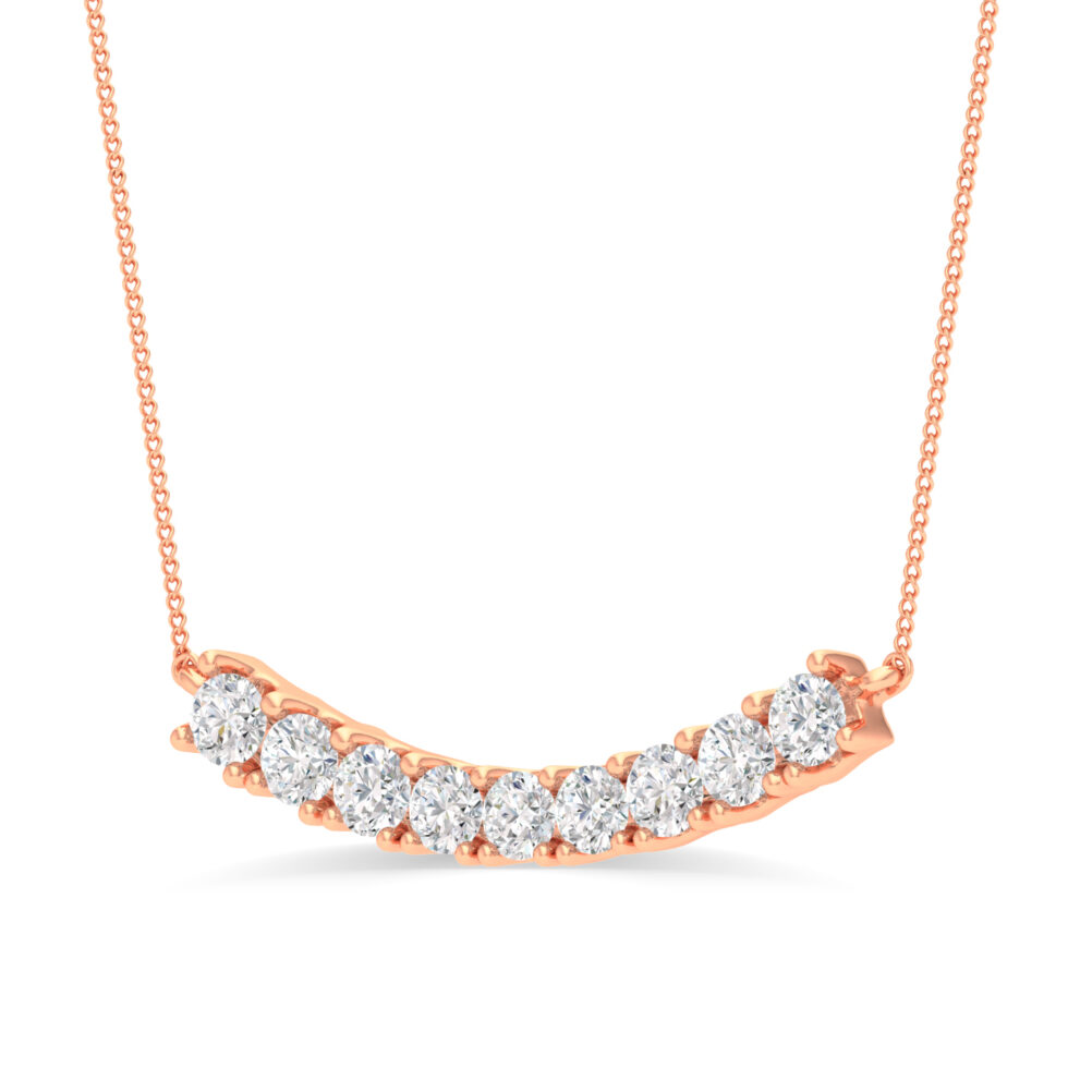 9 DIAMONDS PENDANT LAB CREATED