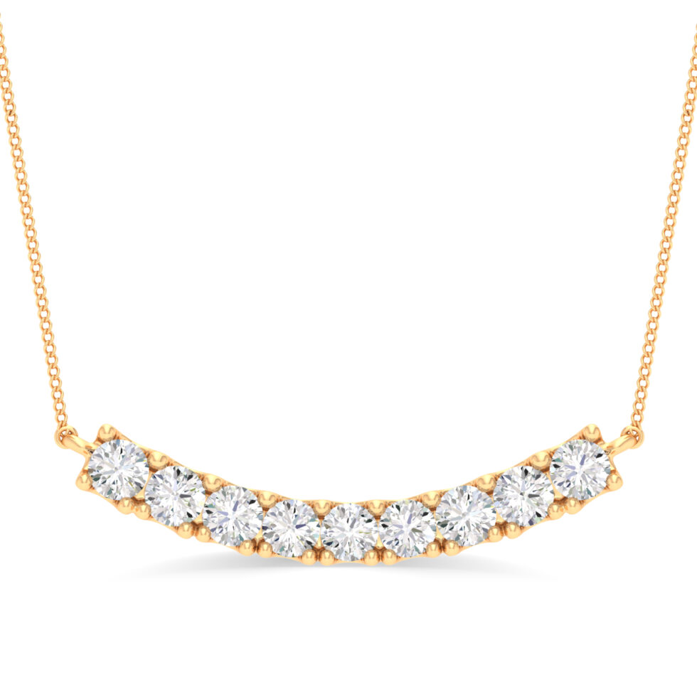 9 DIAMONDS PENDANT LAB CREATED
