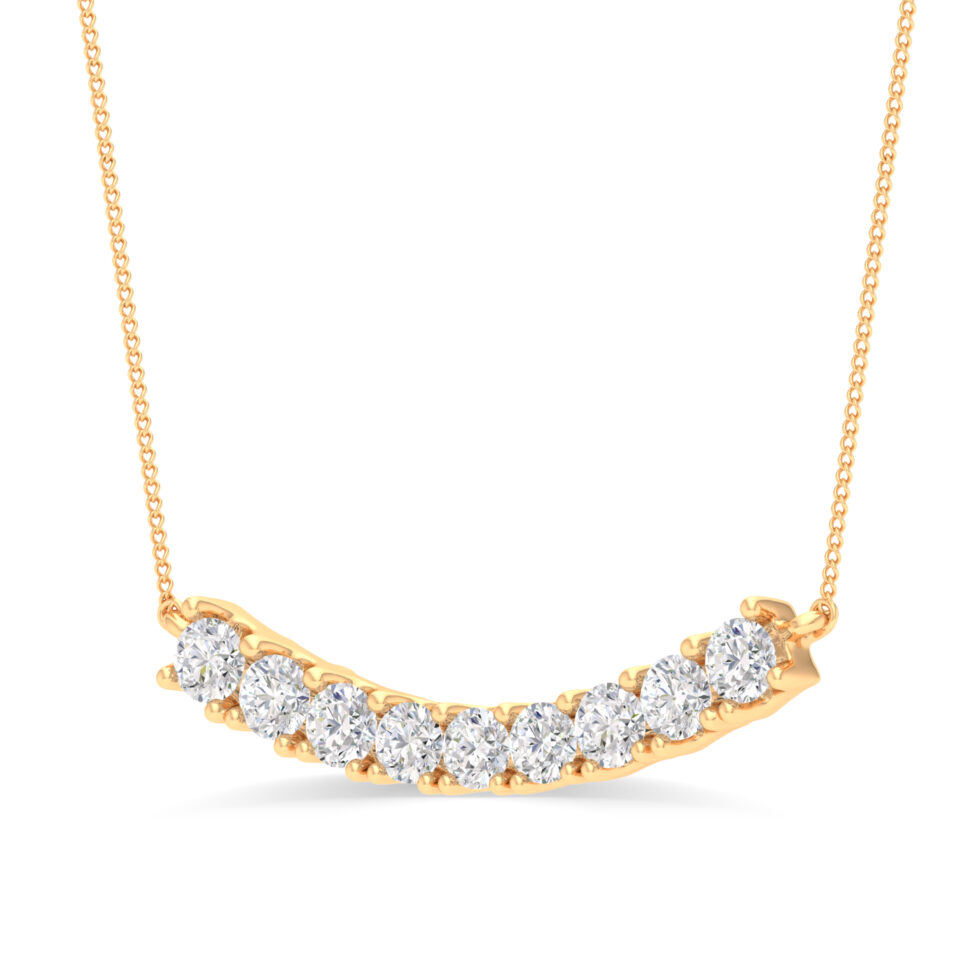 9 DIAMONDS PENDANT LAB CREATED
