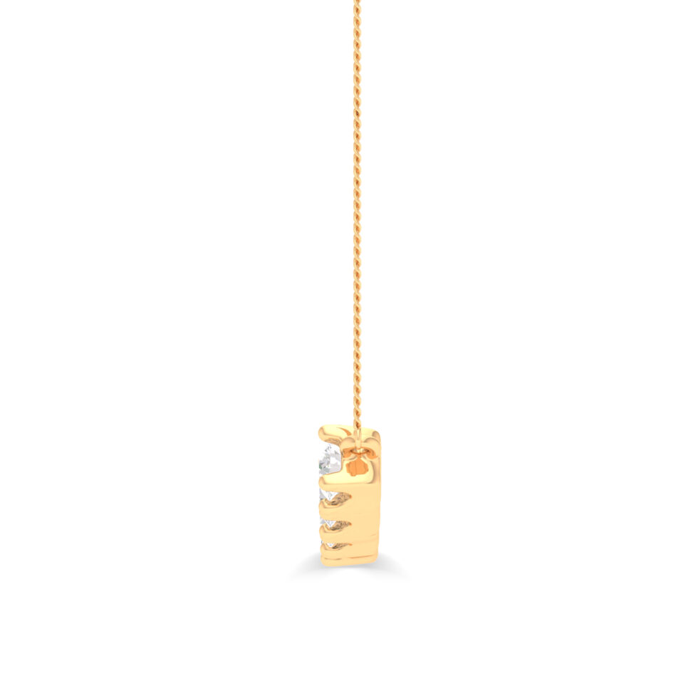 9 DIAMONDS PENDANT LAB CREATED